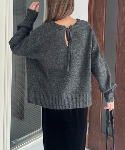 【前後兩穿】柔軟蓬鬆兩穿V領針織衫