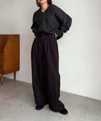 【前後兩穿】柔軟蓬鬆兩穿V領針織衫