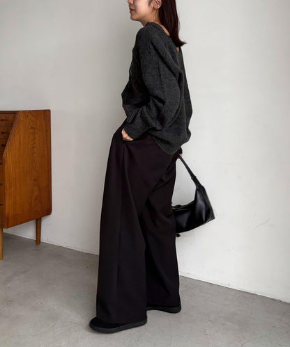 【前後兩穿】柔軟蓬鬆兩穿V領針織衫