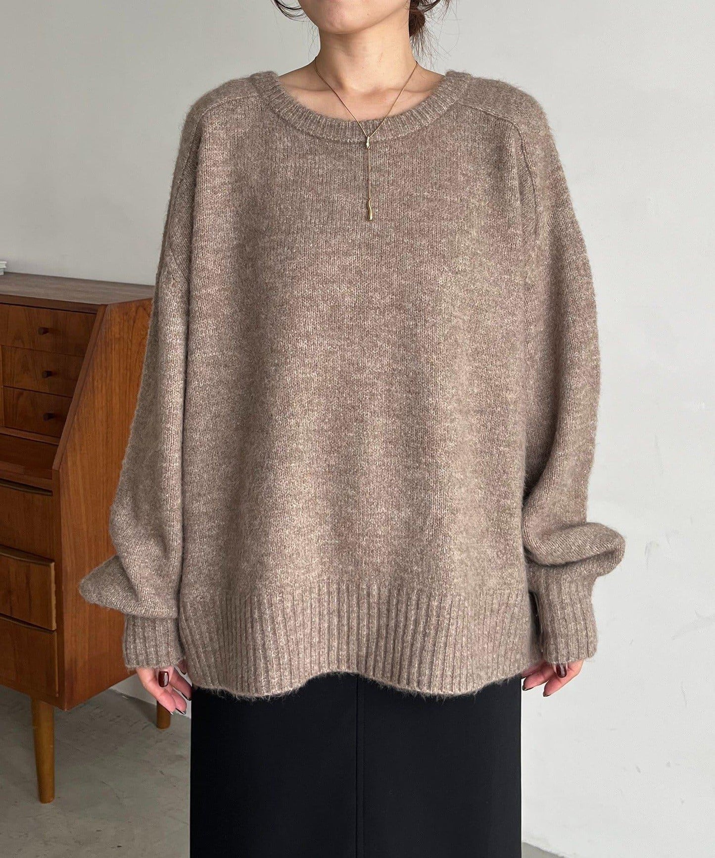 【前後兩穿】柔軟蓬鬆兩穿V領針織衫