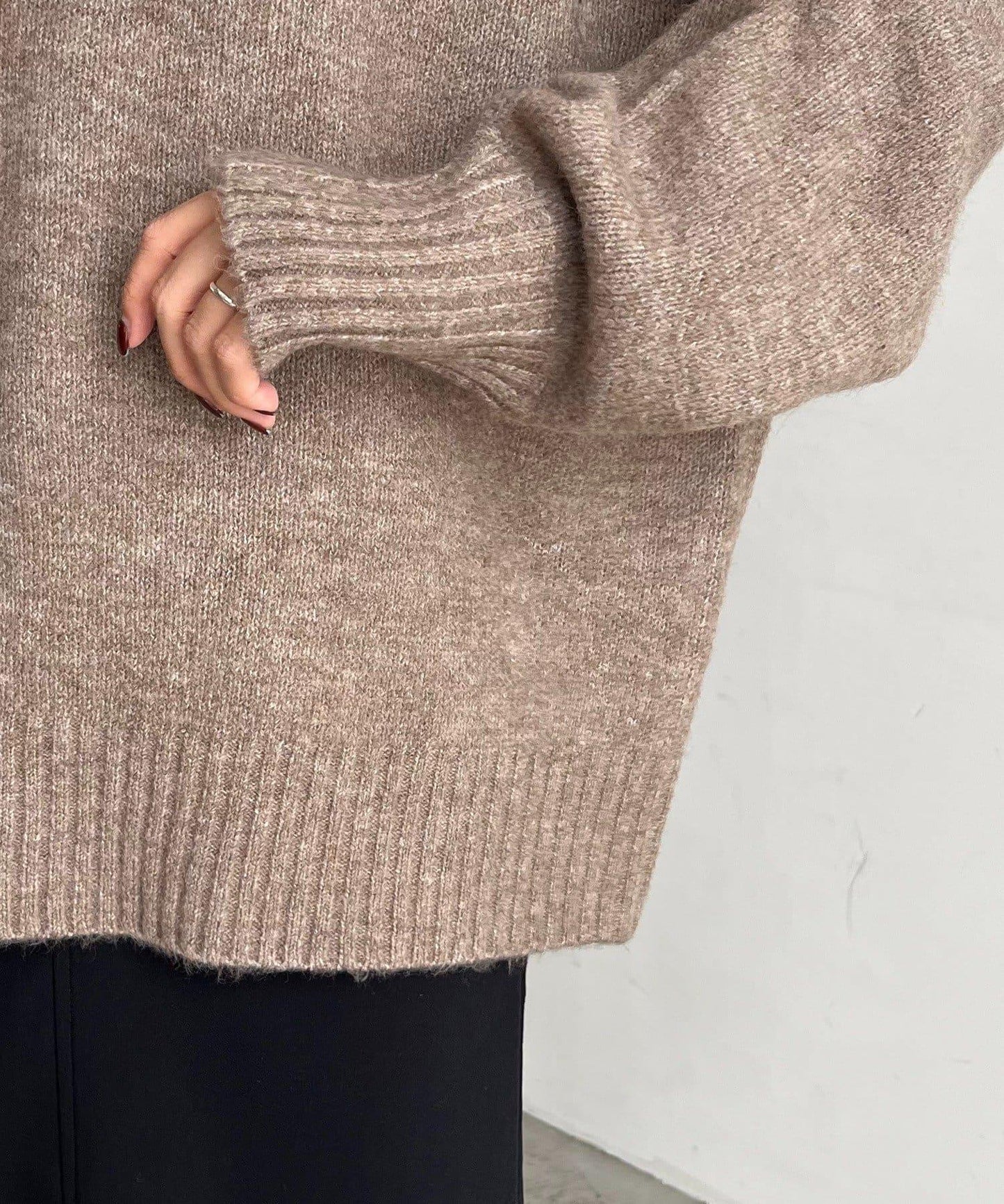 【前後兩穿】柔軟蓬鬆兩穿V領針織衫