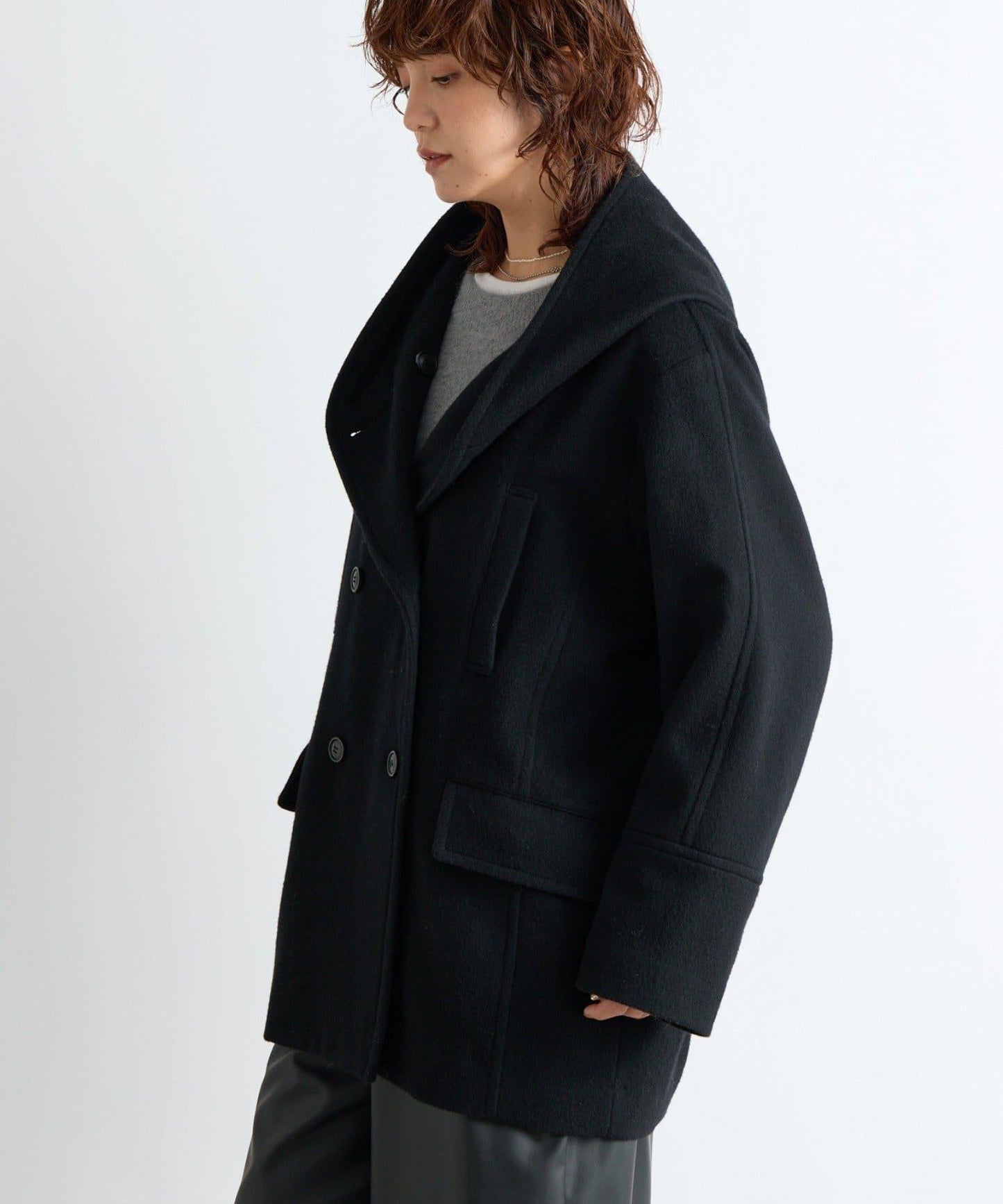 【臉部周圍華麗】海狸絨連帽大衣