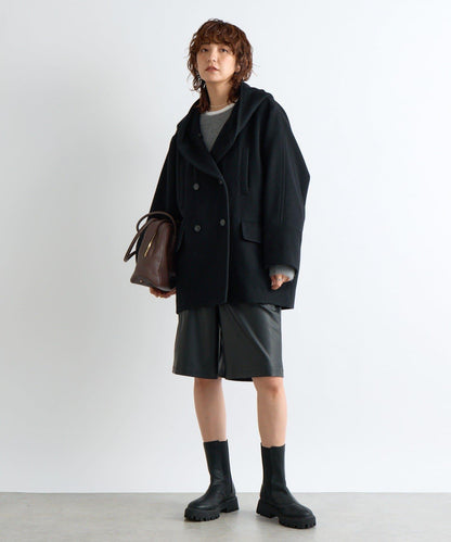 【臉部周圍華麗】海狸絨連帽大衣