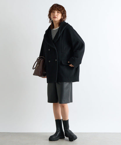 【臉部周圍華麗】海狸絨連帽大衣