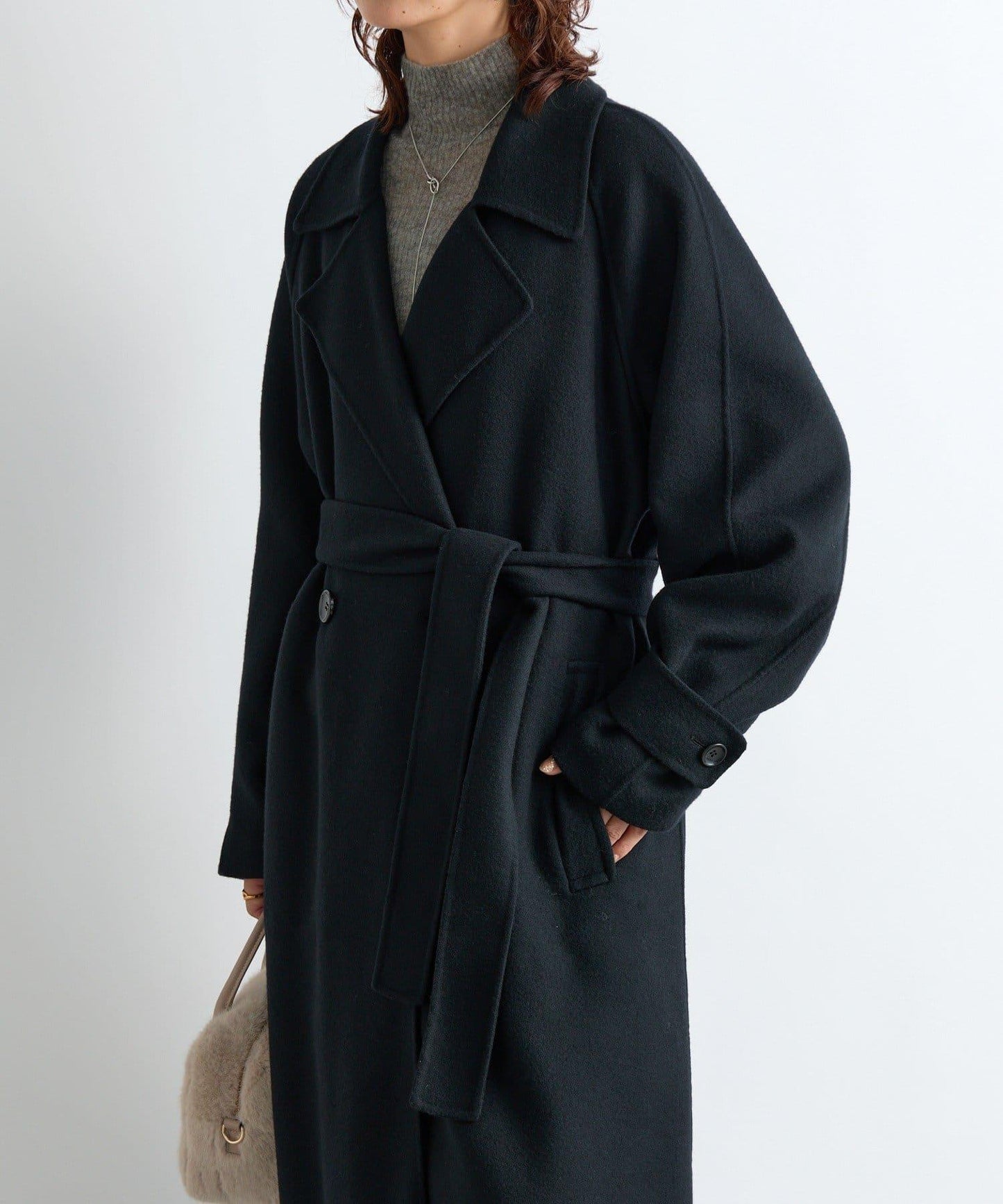 【輕盈穿著感】雙面長款風衣