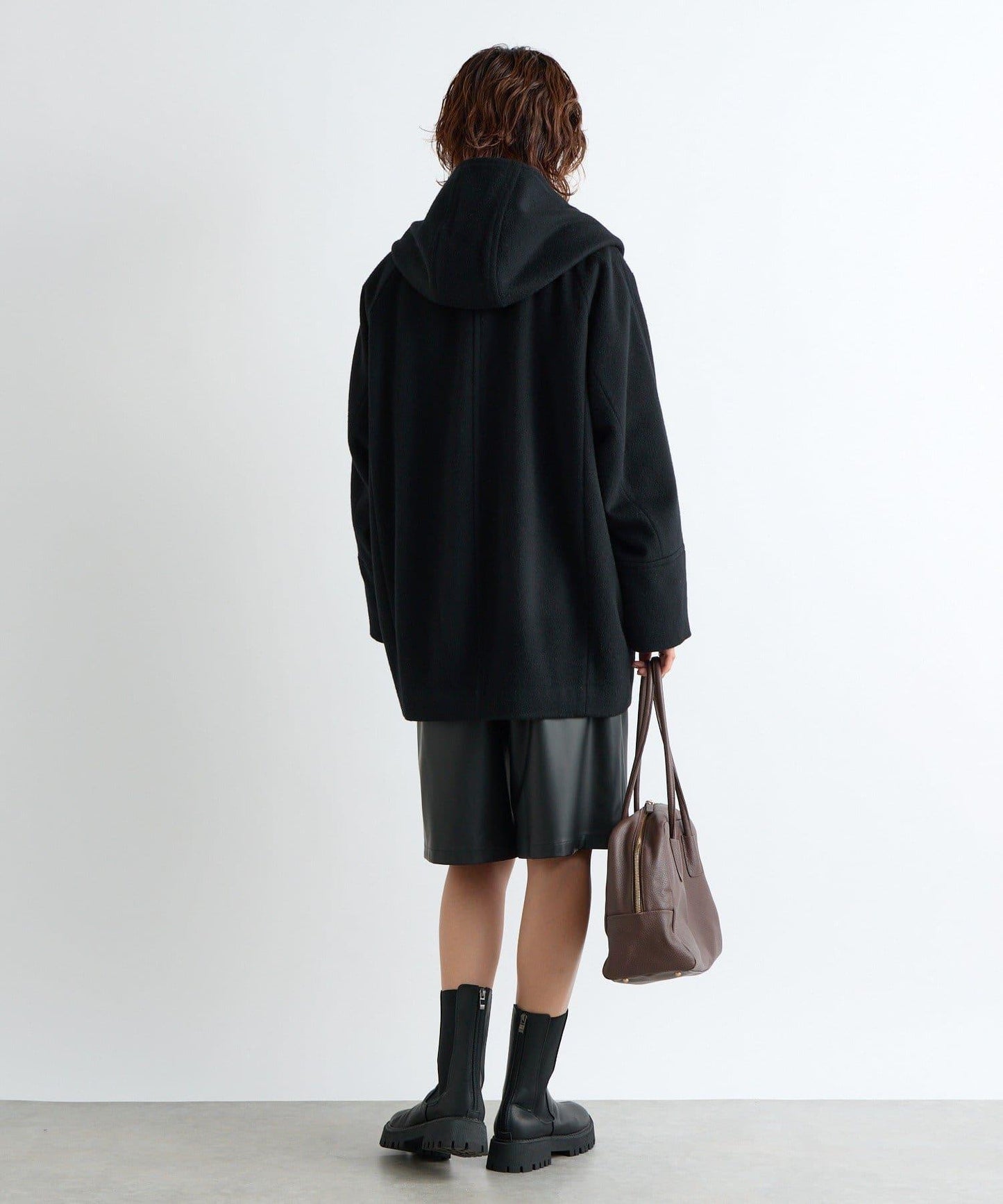 【臉部周圍華麗】海狸絨連帽大衣