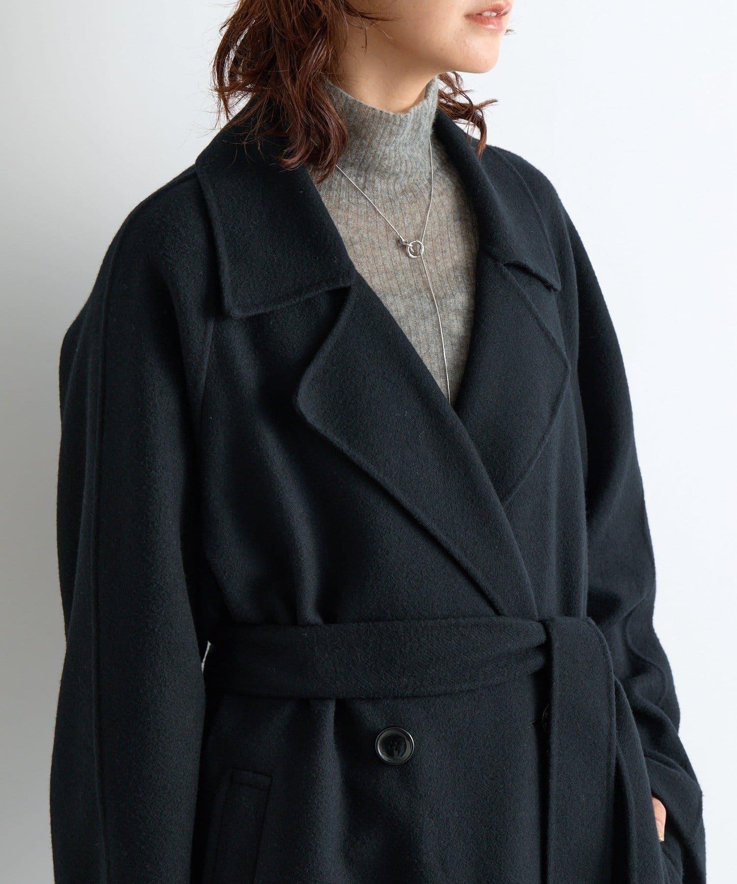 【輕盈穿著感】雙面長款風衣