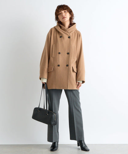 【臉部周圍華麗】海狸絨連帽大衣