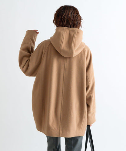 【臉部周圍華麗】海狸絨連帽大衣