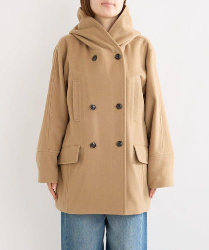 【臉部周圍華麗】海狸絨連帽大衣