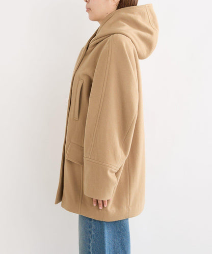 【臉部周圍華麗】海狸絨連帽大衣