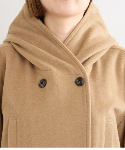 【臉部周圍華麗】海狸絨連帽大衣