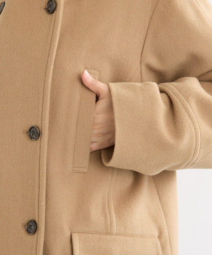 【臉部周圍華麗】海狸絨連帽大衣