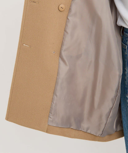 【臉部周圍華麗】海狸絨連帽大衣