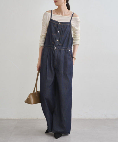 牛仔吊帶連體褲