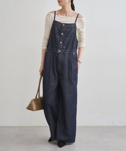 牛仔吊帶連體褲