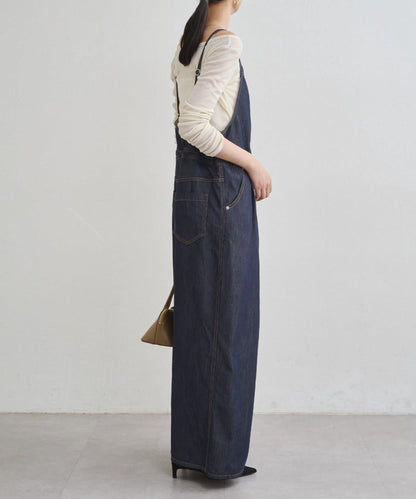 牛仔吊帶連體褲
