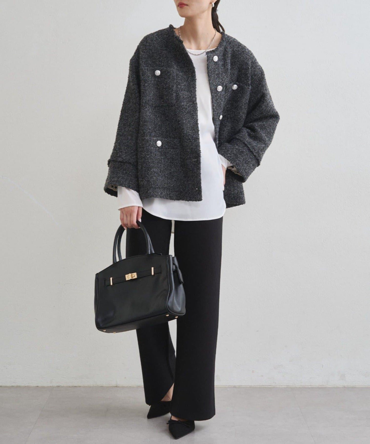 衛衣風針織長褲