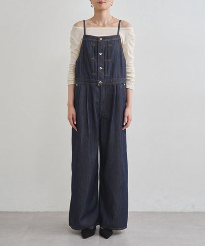 牛仔吊帶連體褲
