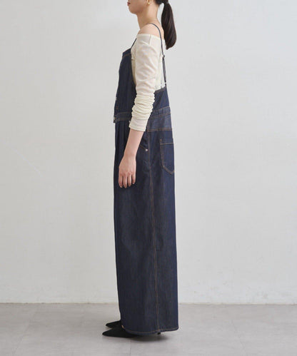 牛仔吊帶連體褲