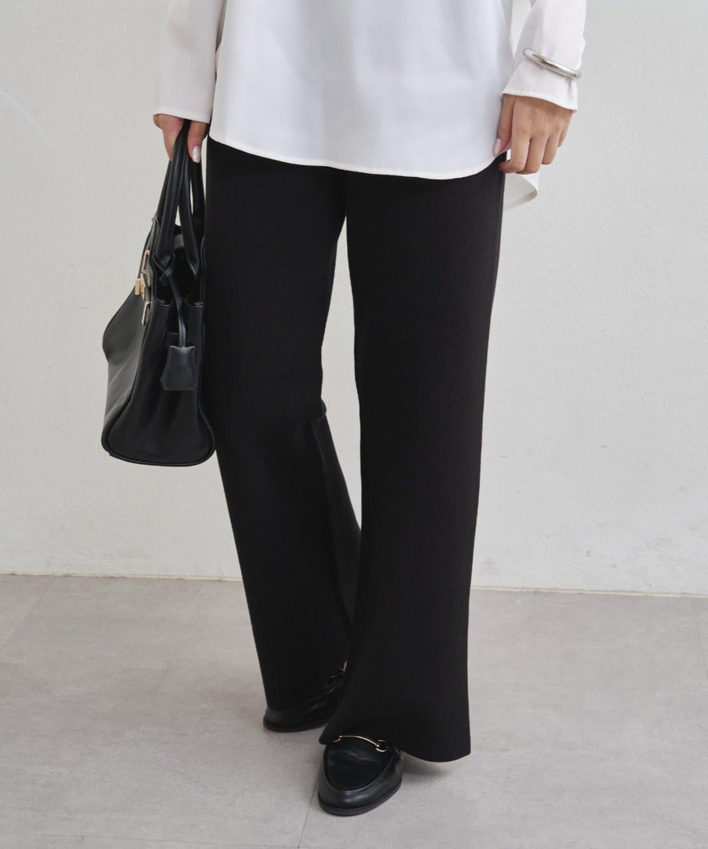 衛衣風針織長褲