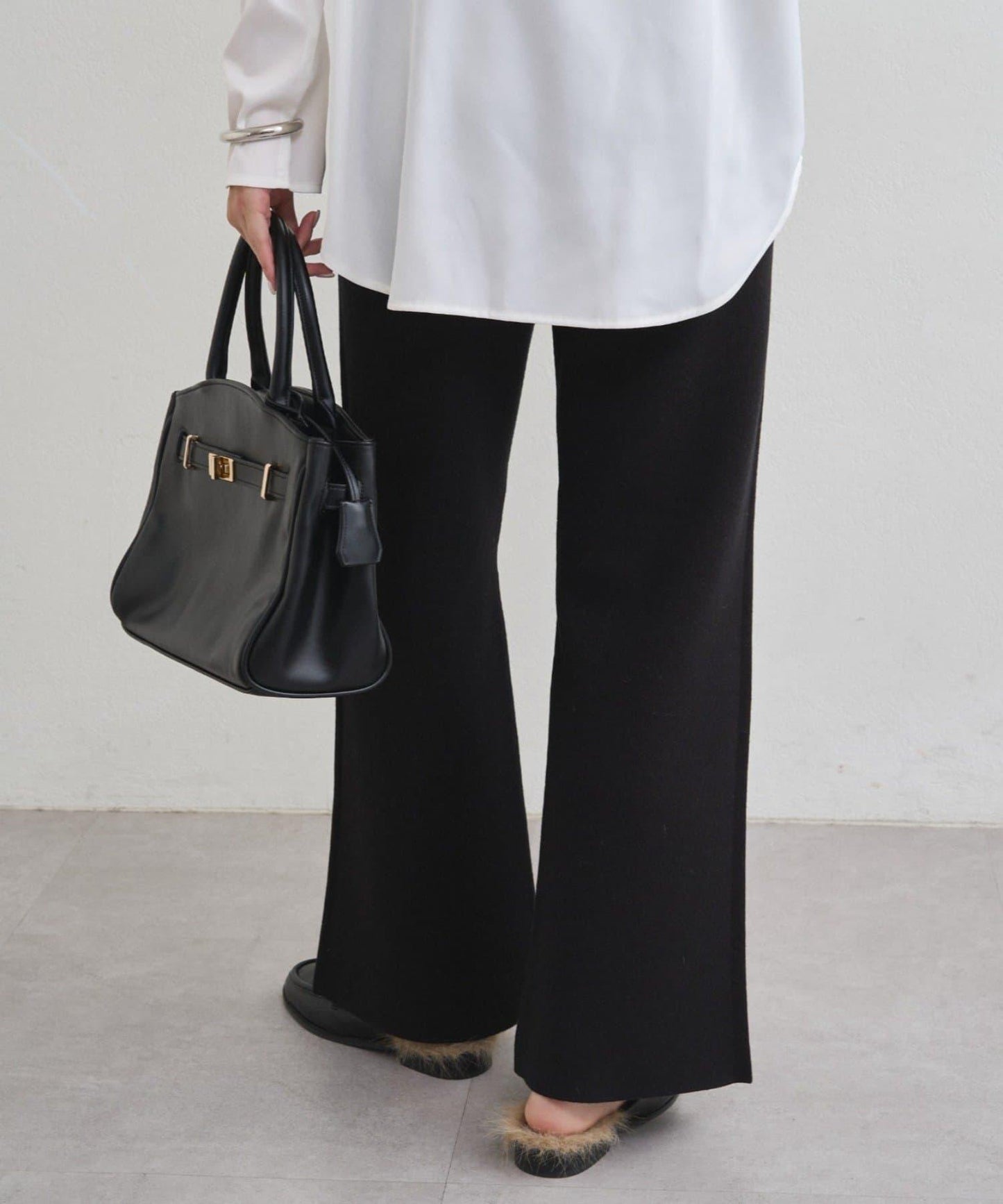 衛衣風針織長褲