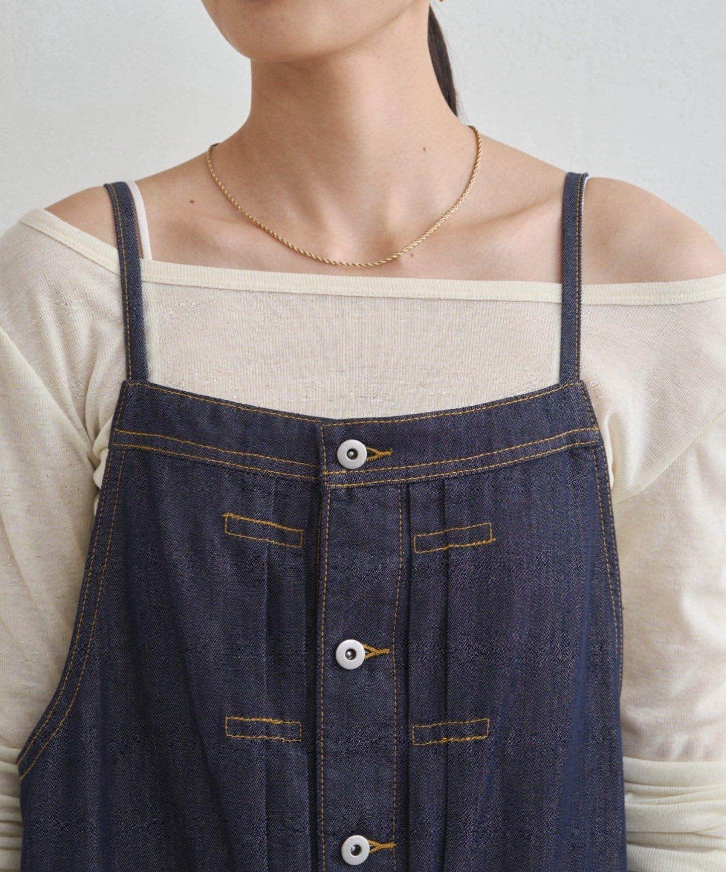 牛仔吊帶連體褲