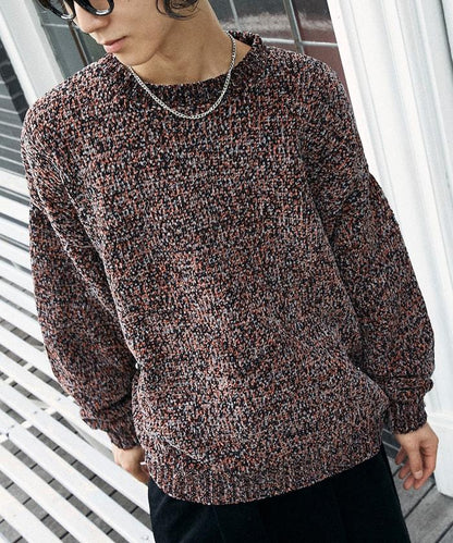 毛圈紗圓領針織衫
