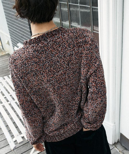 毛圈紗圓領針織衫