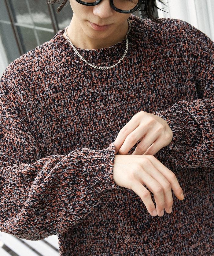 毛圈紗圓領針織衫