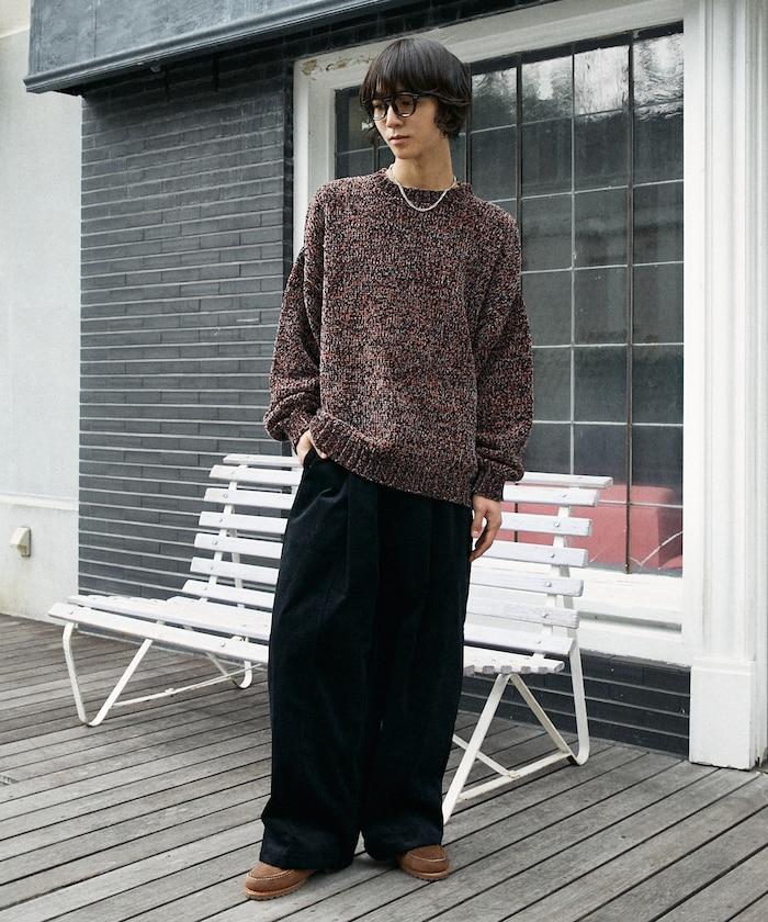 毛圈紗圓領針織衫