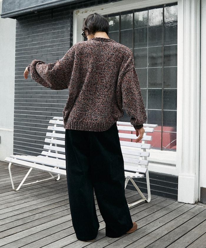 毛圈紗圓領針織衫