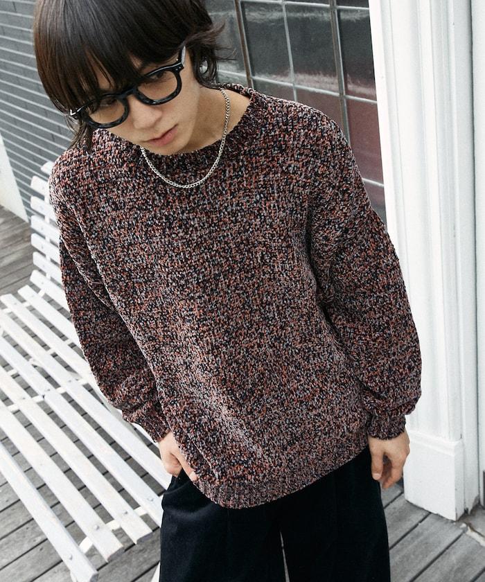 毛圈紗圓領針織衫