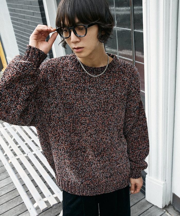 毛圈紗圓領針織衫