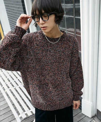 毛圈紗圓領針織衫