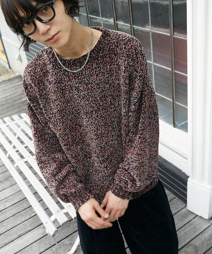 毛圈紗圓領針織衫