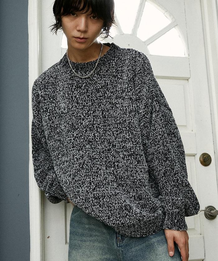 毛圈紗圓領針織衫