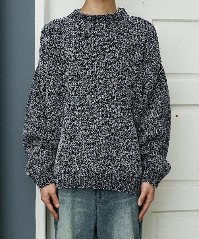 毛圈紗圓領針織衫