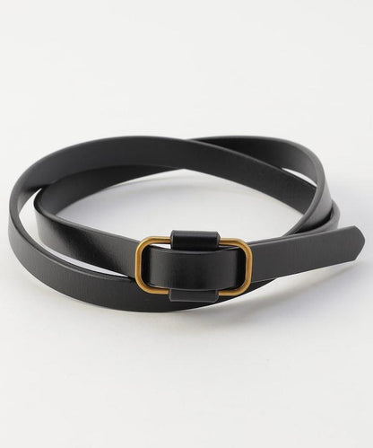 細條紋皮革腰帶