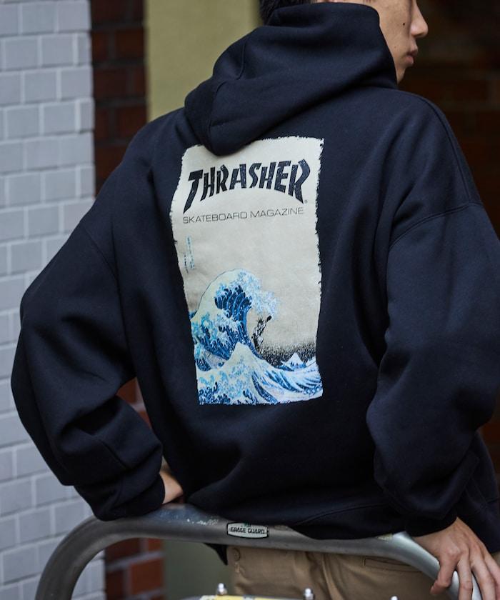 THRASHER×FREAK'S STORE 特別款 寬鬆版型 背部印花 套頭衛衣 / Japan Art
