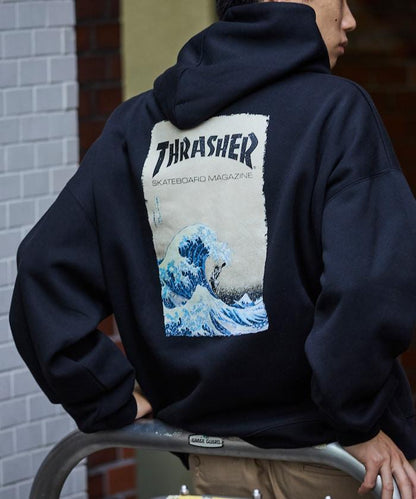 THRASHER×FREAK'S STORE 特別款 寬鬆版型 背部印花 套頭衛衣 / Japan Art
