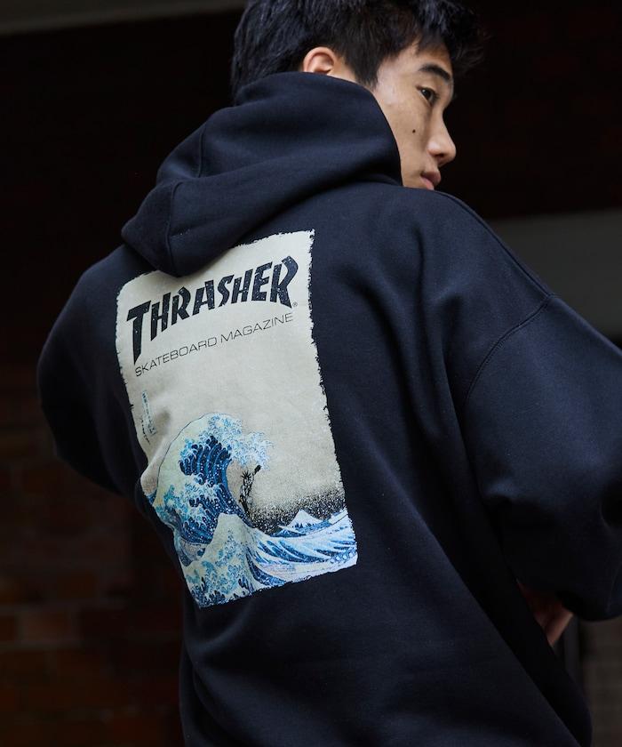 THRASHER×FREAK'S STORE 特別款 寬鬆版型 背部印花 套頭衛衣 / Japan Art