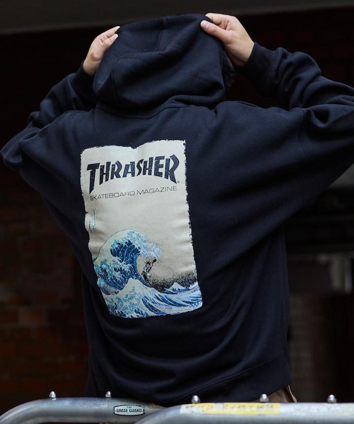 THRASHER×FREAK'S STORE 特別款 寬鬆版型 背部印花 套頭衛衣 / Japan Art