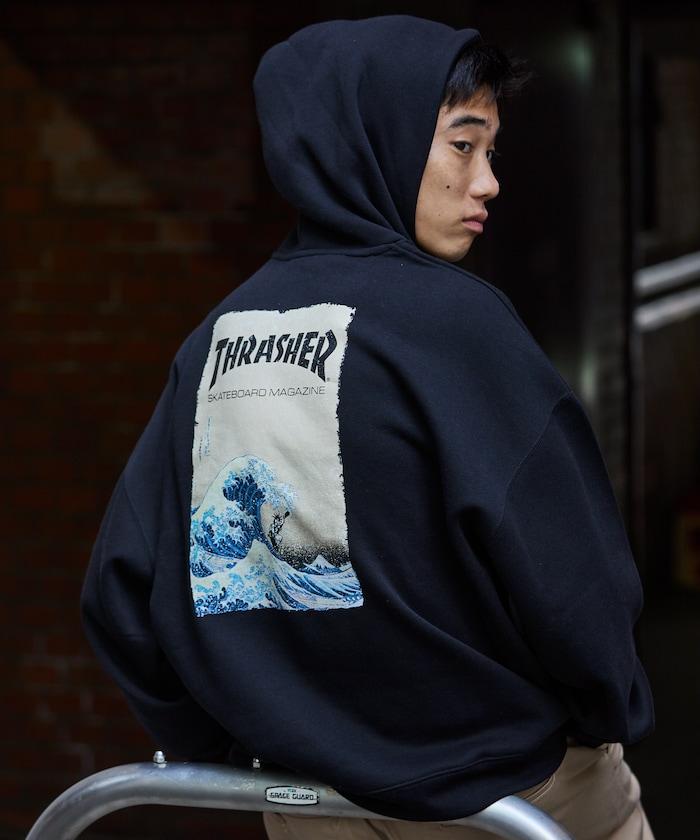 THRASHER×FREAK'S STORE 特別款 寬鬆版型 背部印花 套頭衛衣 / Japan Art