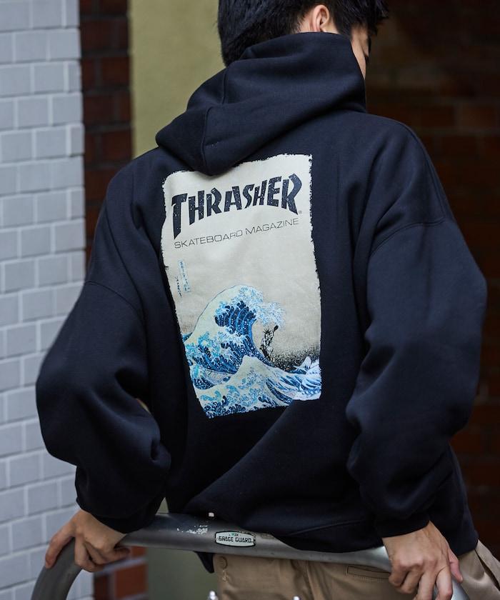 THRASHER×FREAK'S STORE 特別款 寬鬆版型 背部印花 套頭衛衣 / Japan Art