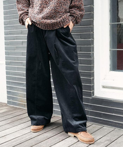 寬鬆燈芯絨休閒褲
