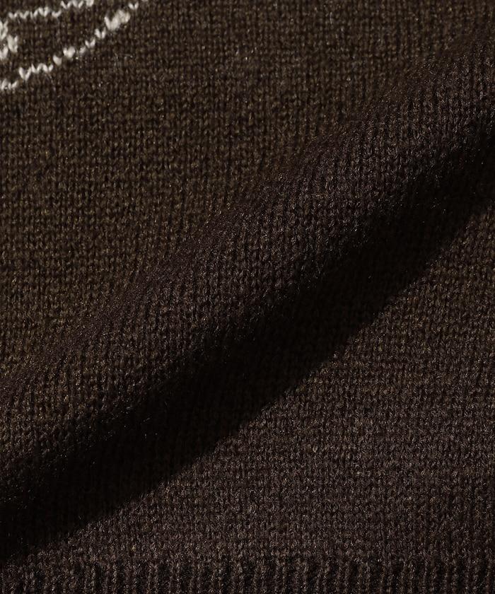 仿衛衣風動物提花針織衫