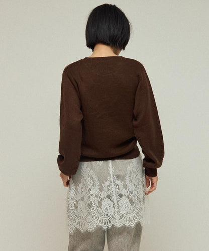 仿衛衣風動物提花針織衫