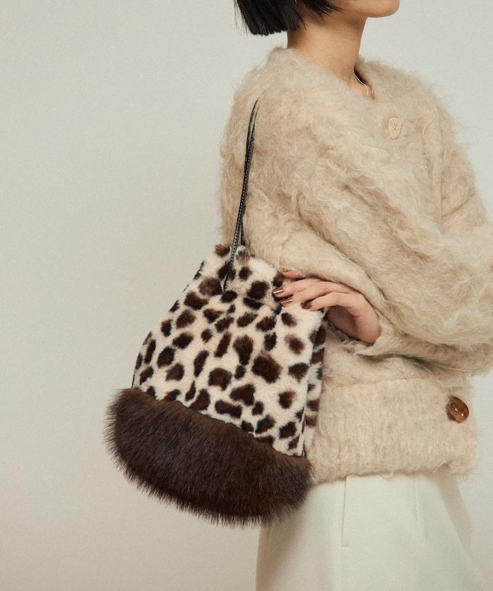 仿皮草動物束口包