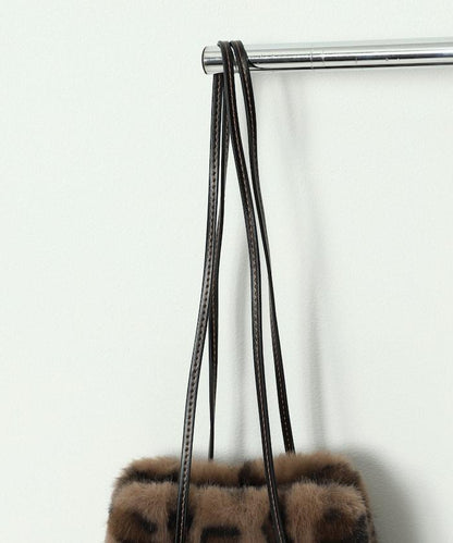 仿皮草動物束口包